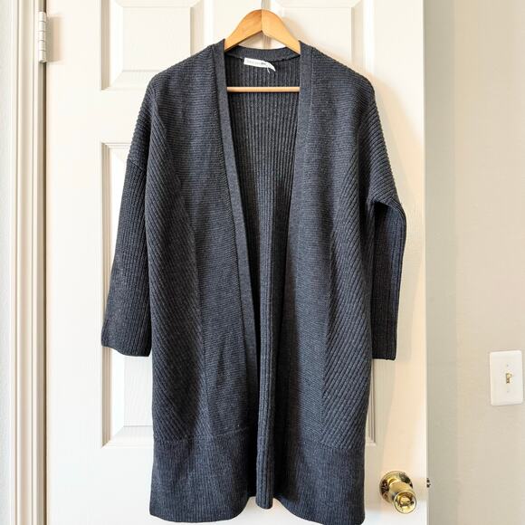 Rag & Bone Merino Wool Open Dee Cardigan in Gray - Picture 4 of 9